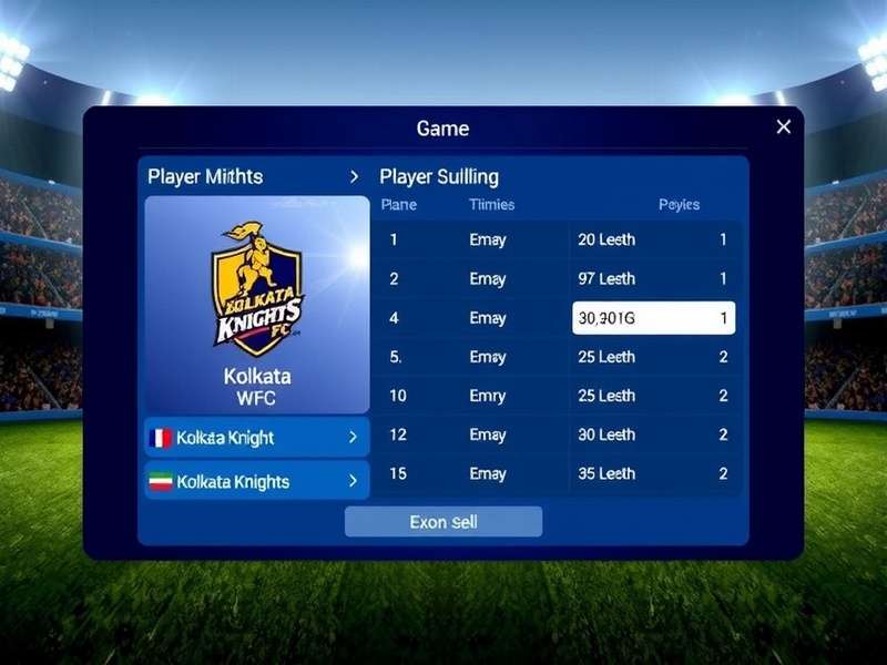 Kolkata Knights FC Gameplay Interface